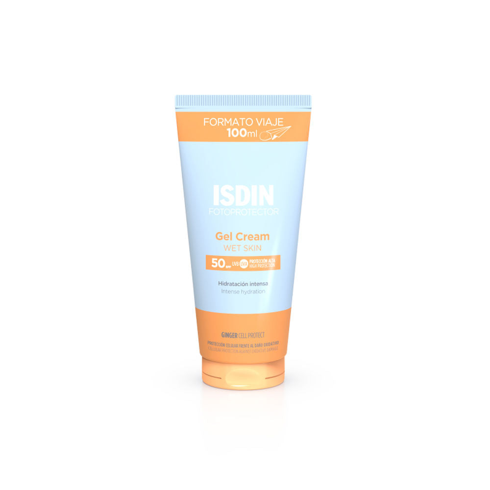 100 ml tube of Wet‑Skin gel‑cream SPF 50+ sunscreen, lightweight, water‑resistant