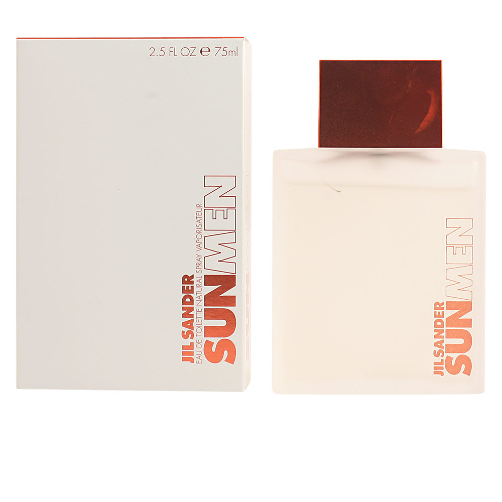 75 ml clear bottle of Sun Men eau de toilette with aromatic amber notes