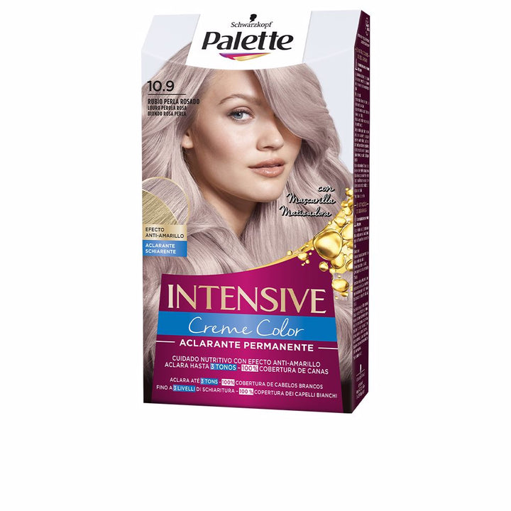 Tube of pearl rose blonde cream hair colour, oil-enriched permanent shade for women