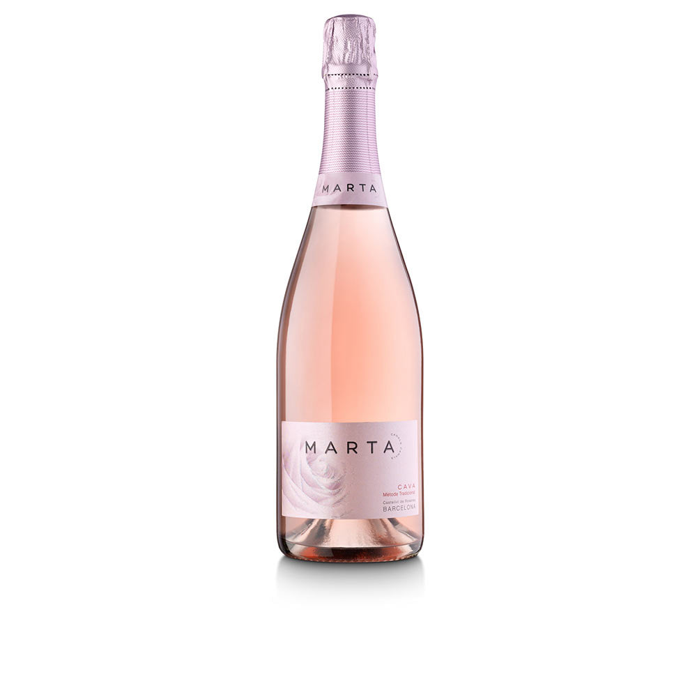Pale pink Ramon Canals Marta Pasión cava in an elegant flute with fine bubbles