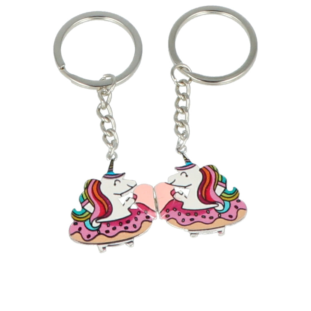 LLAVEROS UNICORNIO CON IMÁN BFF Set