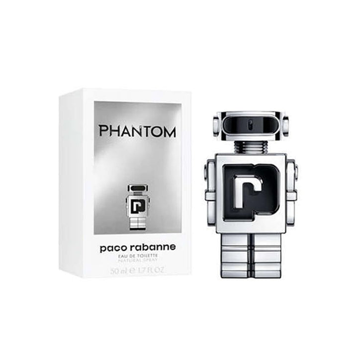 Chromed metal and black perfume bottle, 50 ml, lavender-lemon-vanilla fragrance