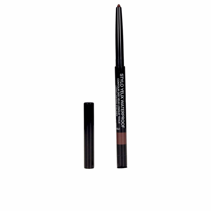 Retractable waterproof brown eye pencil with built-in sharpener, 0.30 g.