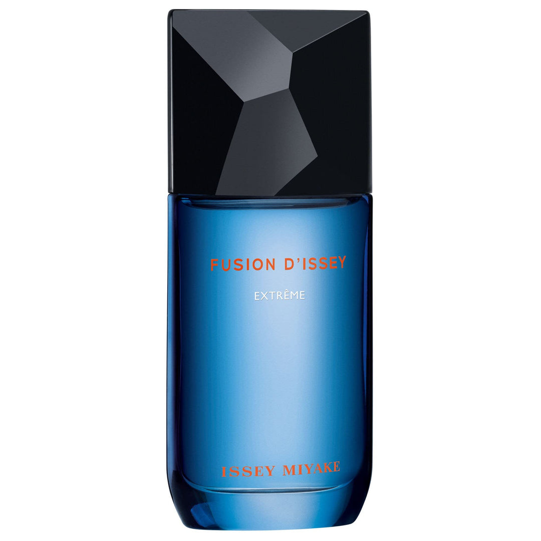 Deep-blue 100 ml eau de toilette bottle, woody-spiced fragrance for Man