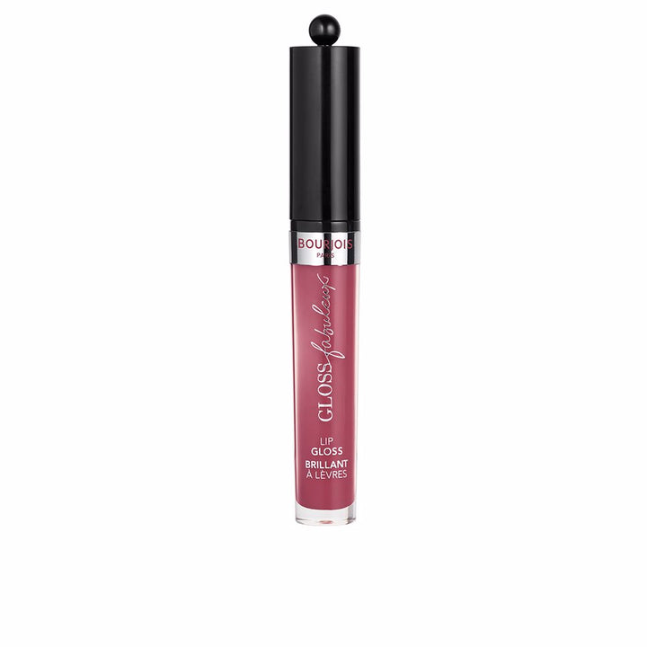 3.5 ml sheer lip gloss tube with wand; glossy pink shade, argan oil formulation