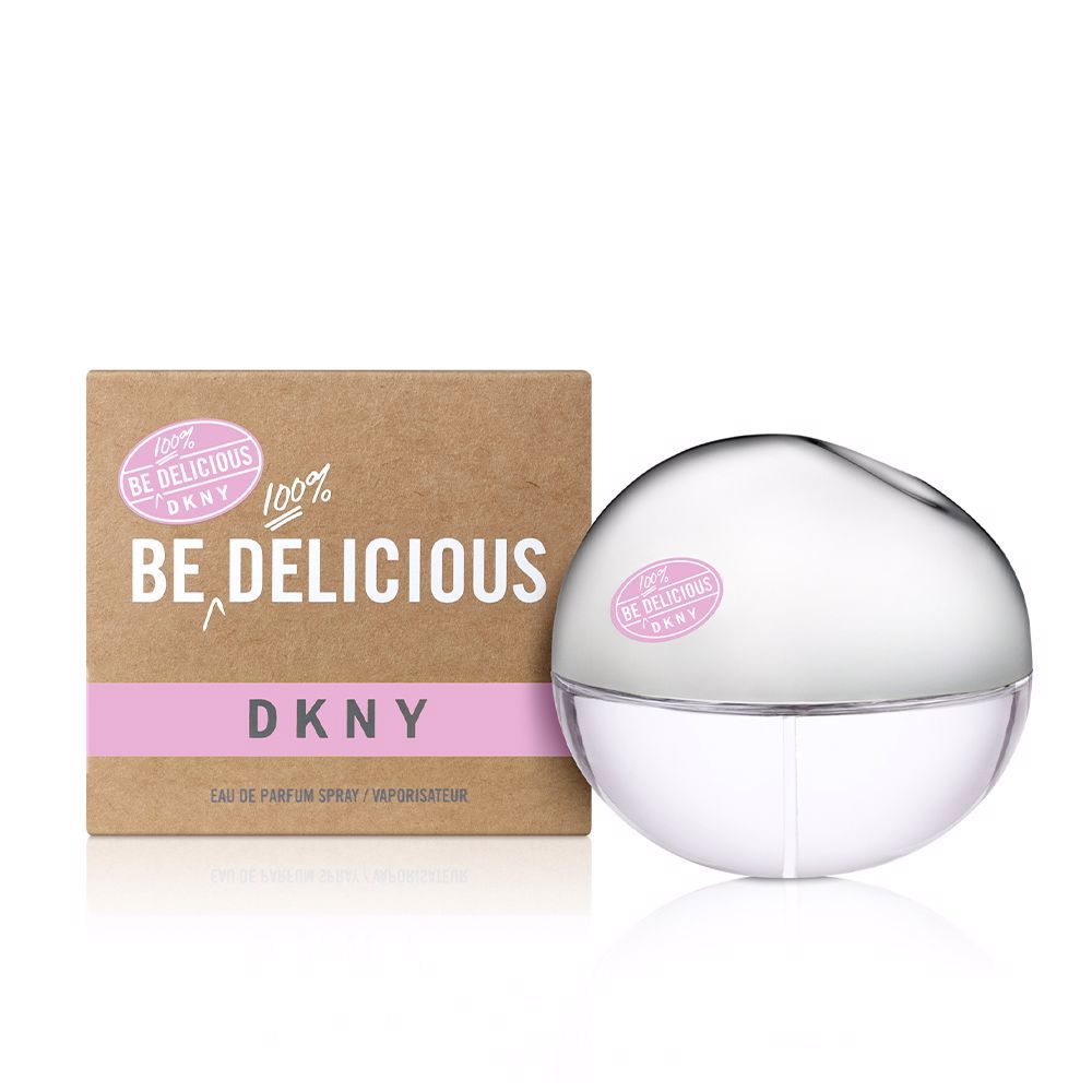 Transparent apple-shaped crystal bottle with purple accent, 30 ml perfume