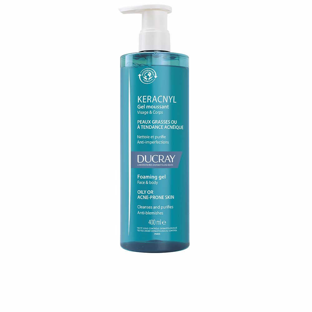 Clear foaming gel cleanser in tube, 400 ml, for oily blemish-prone Unisex skin