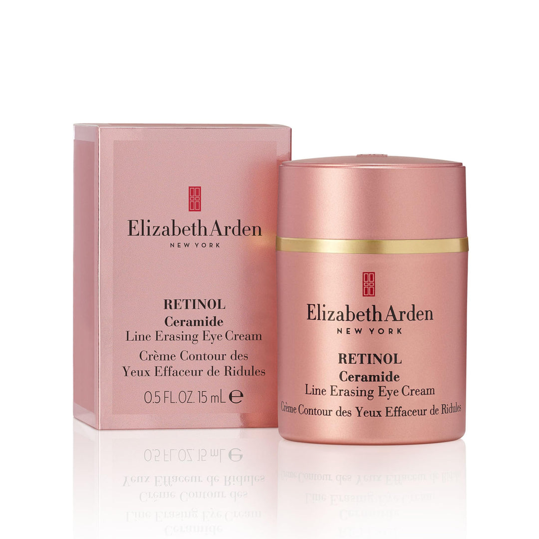 15 ml jar of retinol and ceramide eye cream in airless packaging