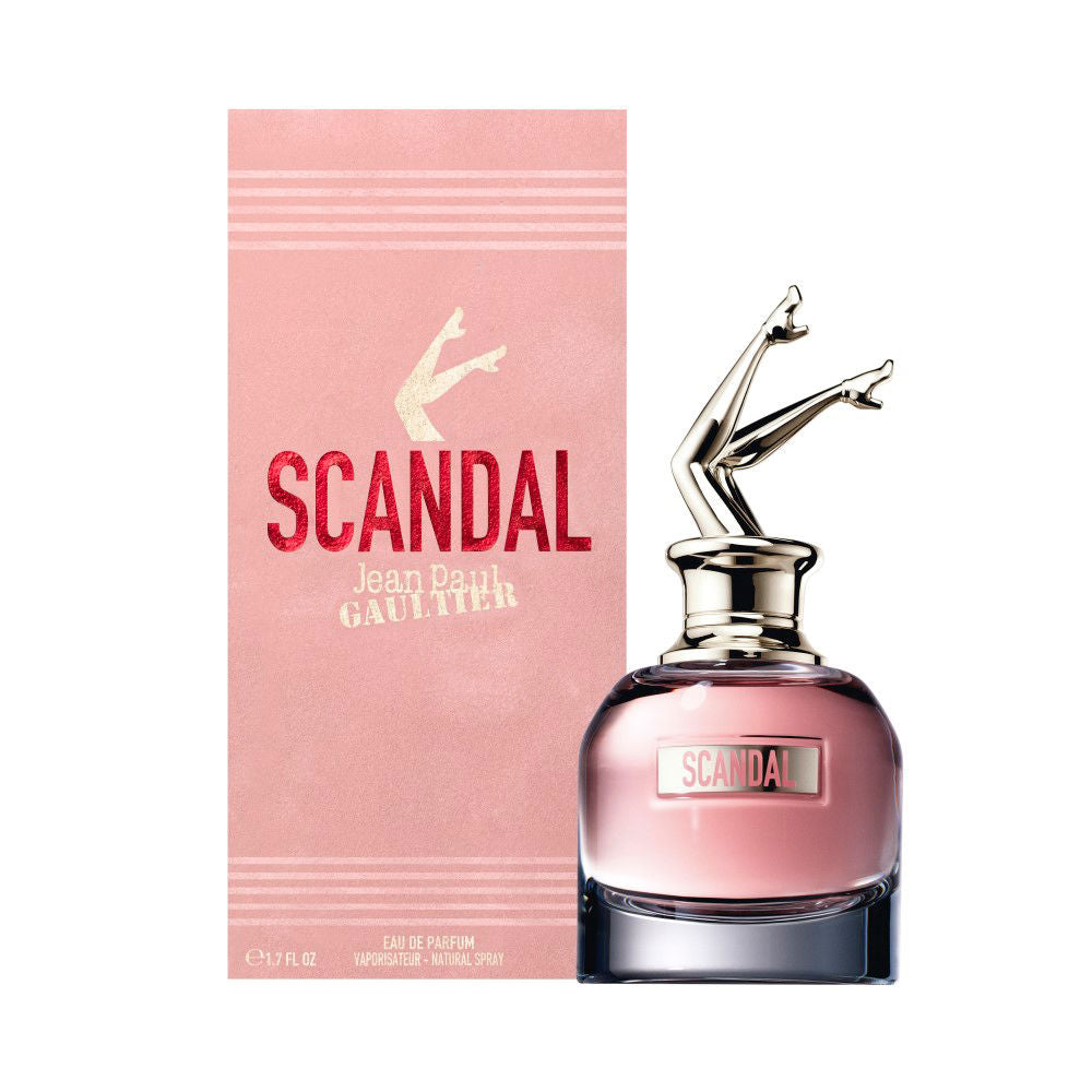 Pink sculptural glass perfume bottle with pink box, 80 ml, floral-gourmand