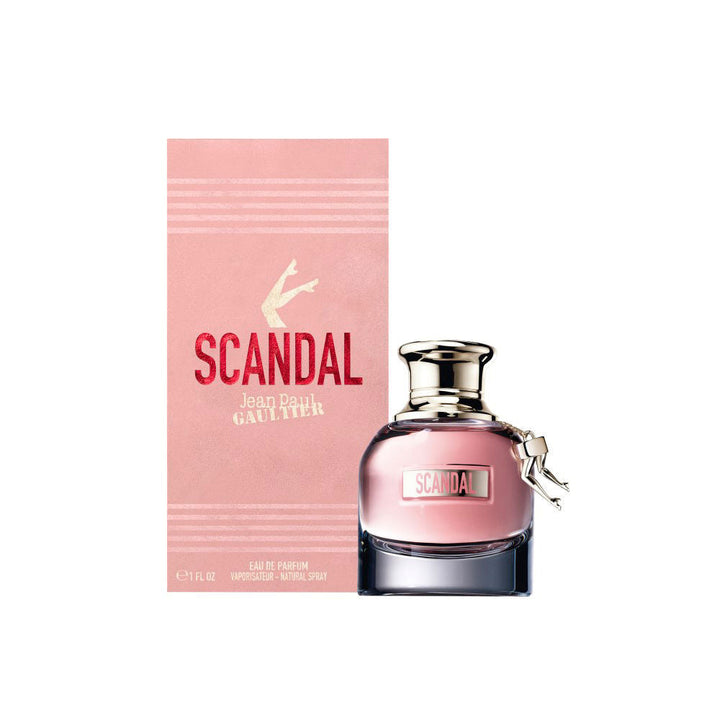 Pink sculptural glass perfume bottle with pink box, 80 ml, floral-gourmand