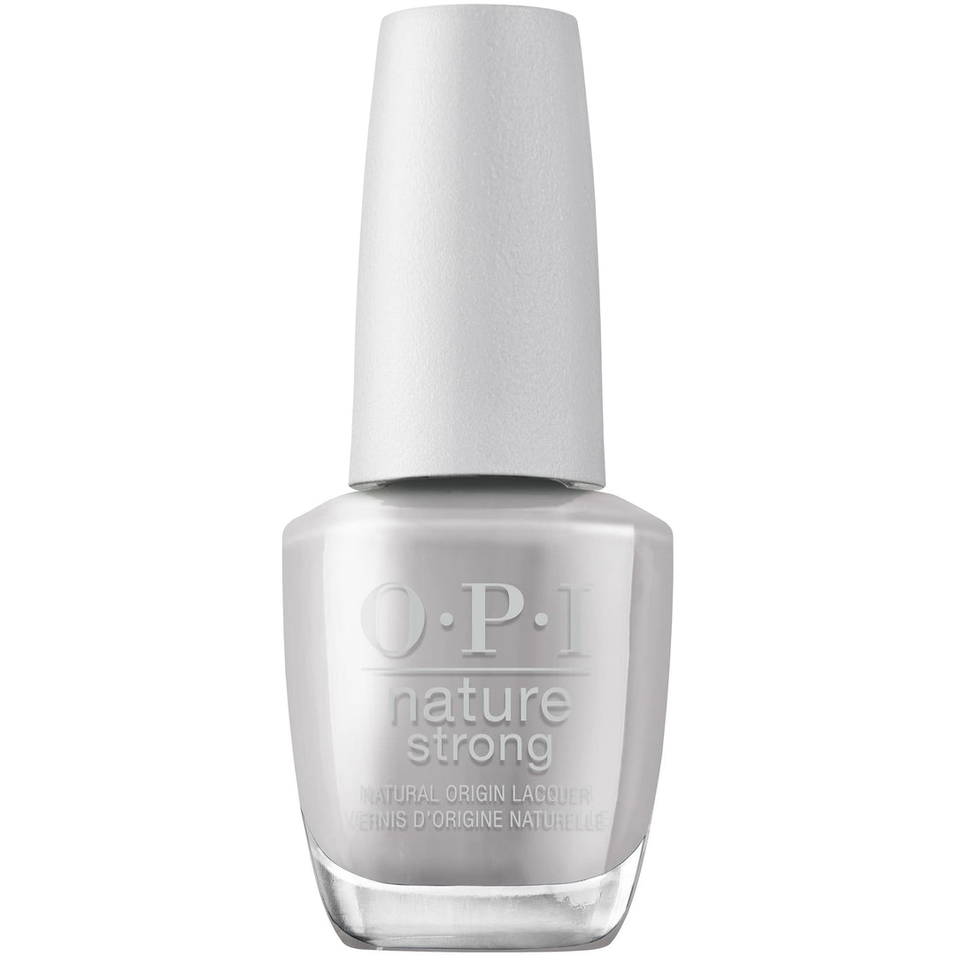 15 ml neutral grey nail polish bottle with glossy finish, eco-friendly packaging