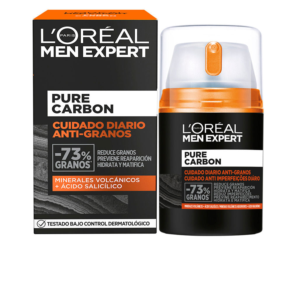 50 ml tube of charcoal daily anti‑imperfection care for Man, mattifying treatment