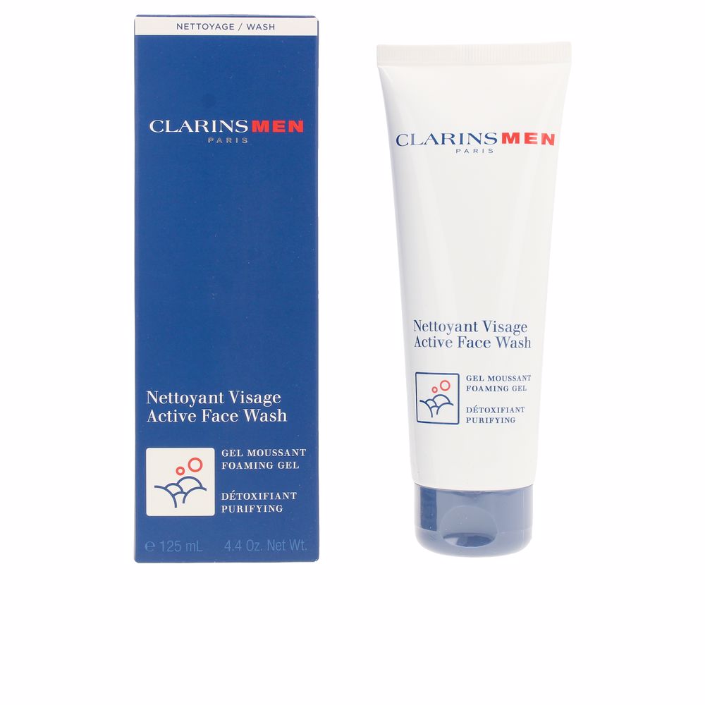 125 ml clear gel face wash converting to foam, labelled for Man skin