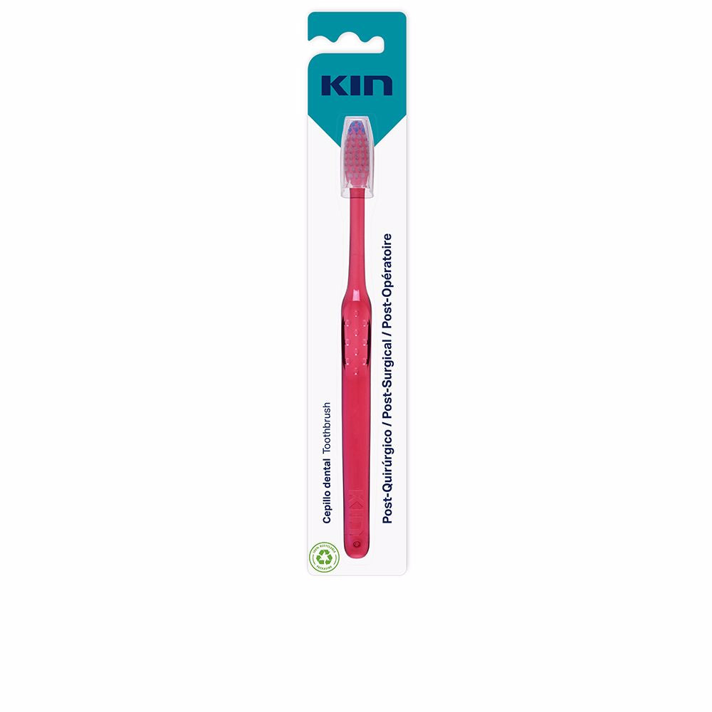 Small triangular head toothbrush with ergonomic handle and protective cap, Unisex