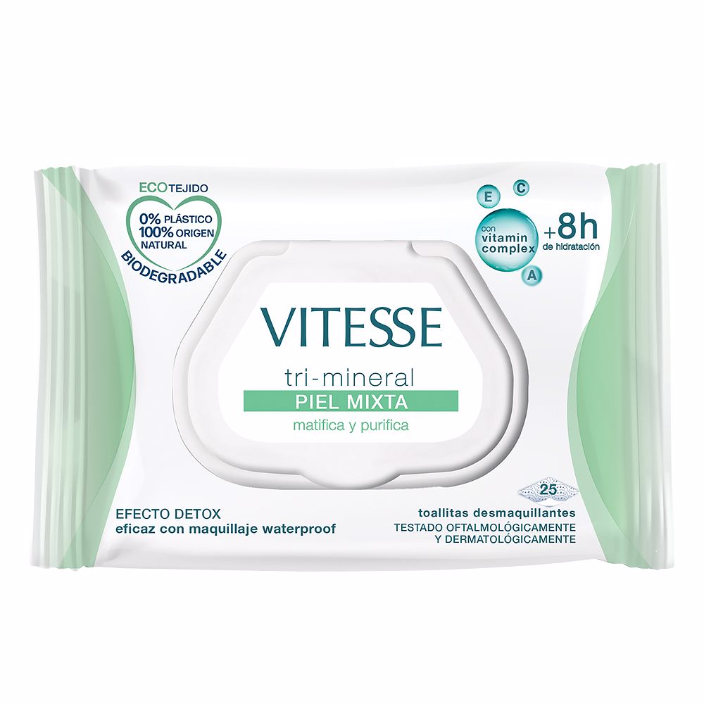 Pack of 25 camellia-infused oil cleansing cloths for mixed skin