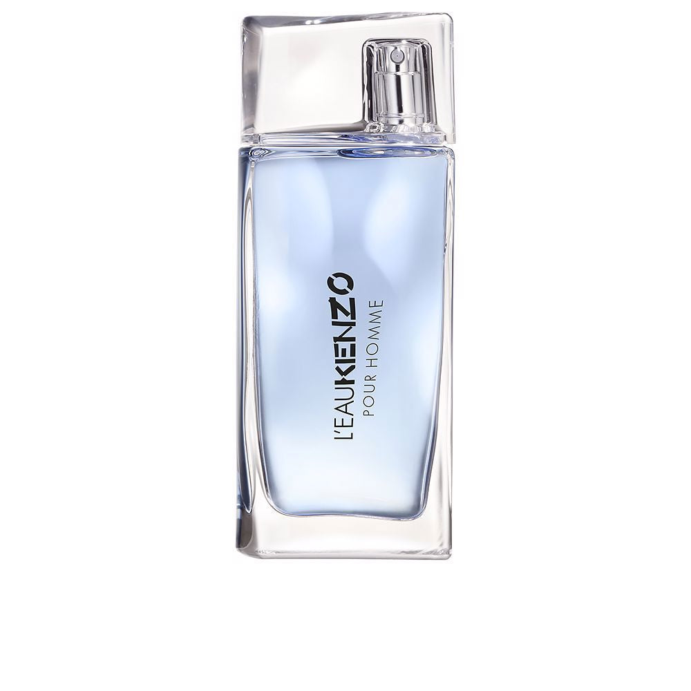 50 ml clear glass bottle with curved water-relief, aquatic citrus fragrance for Man