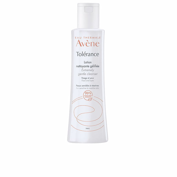 200 ml translucent gel cleansing lotion bottle, soothing cream‑coloured label