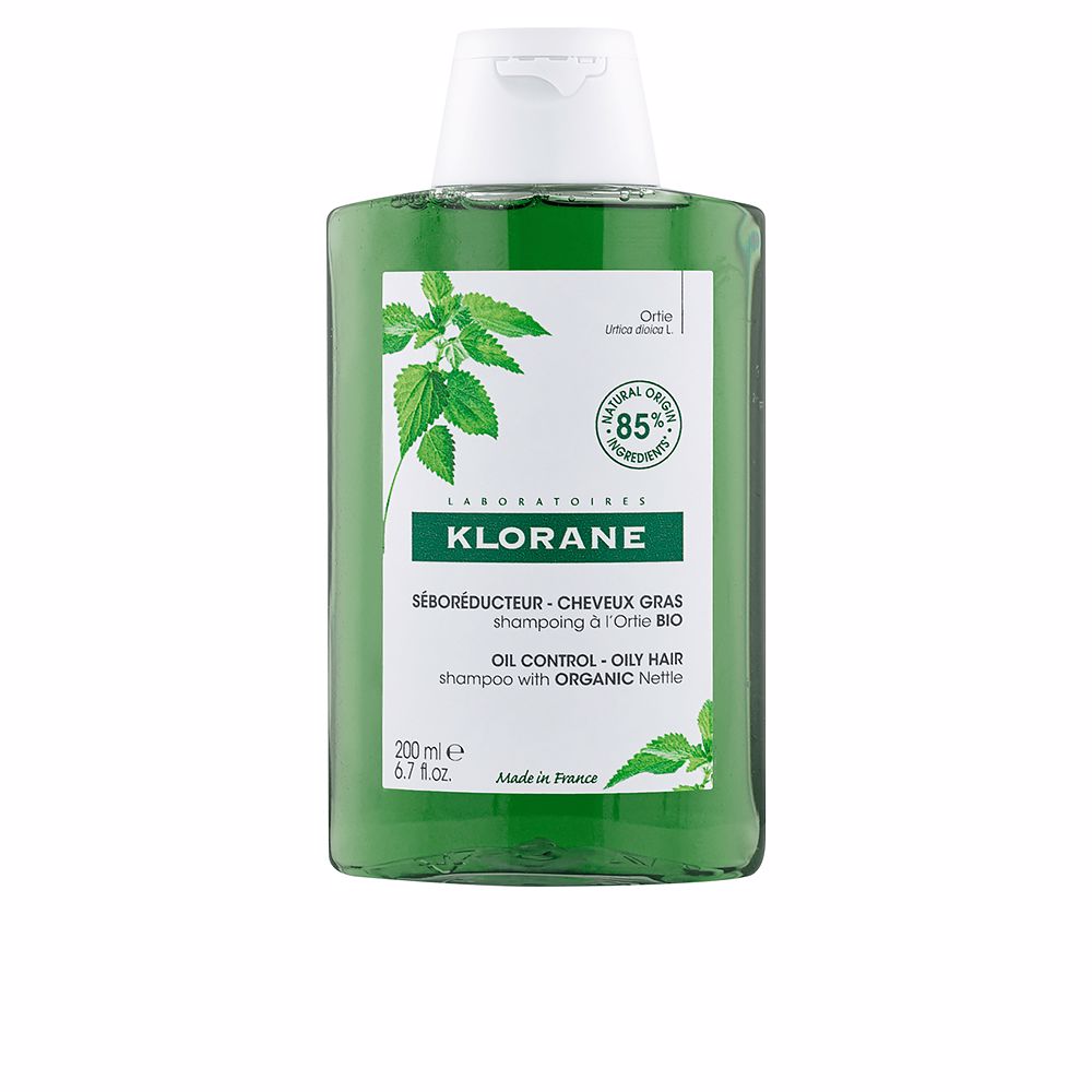200 ml bottle of sebum-regulating nettle shampoo for oily scalps, Unisex