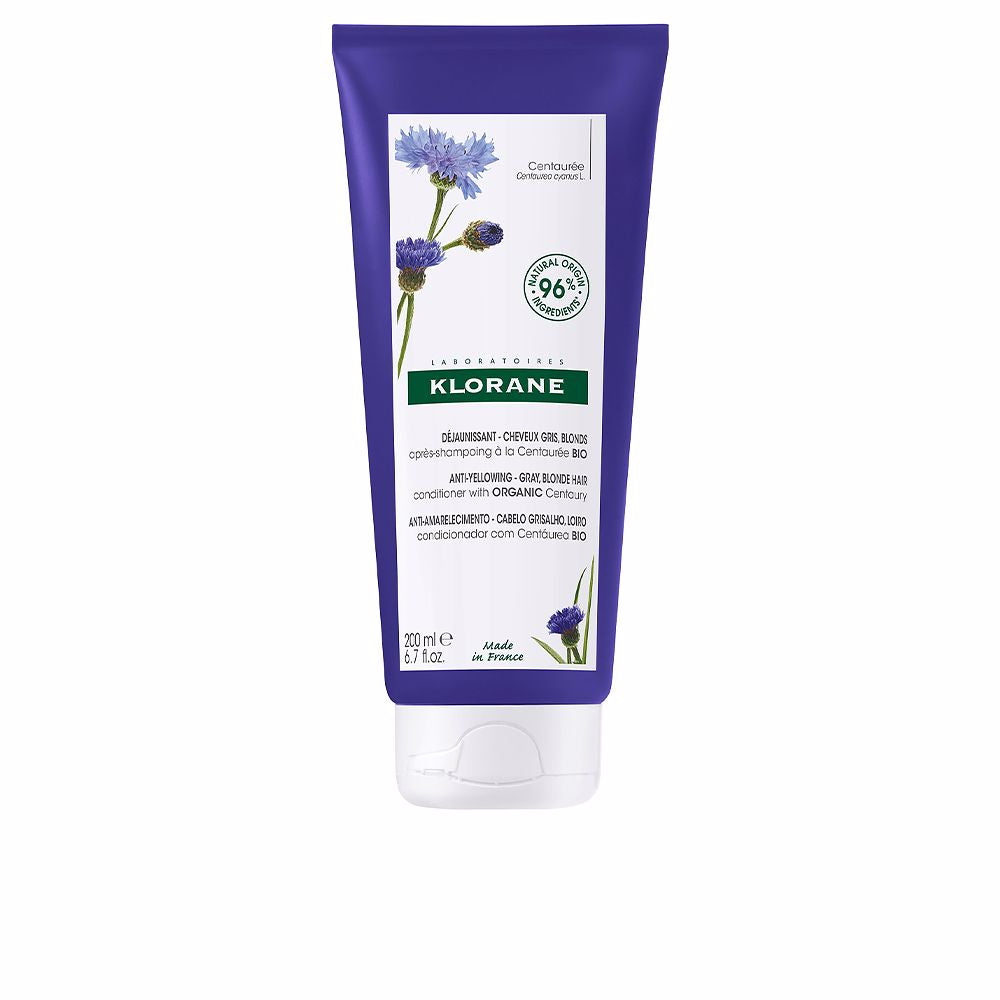150 ml tube of blue‑tinted centaurea conditioner for grey and blonde Unisex hair
