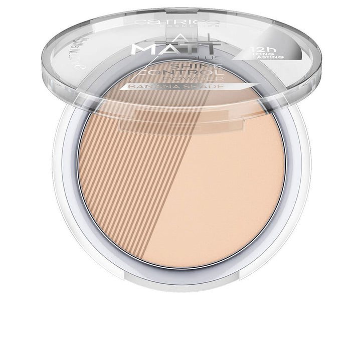 Compact microfine matte powder in warm yellow shade, 10 g, oil-free