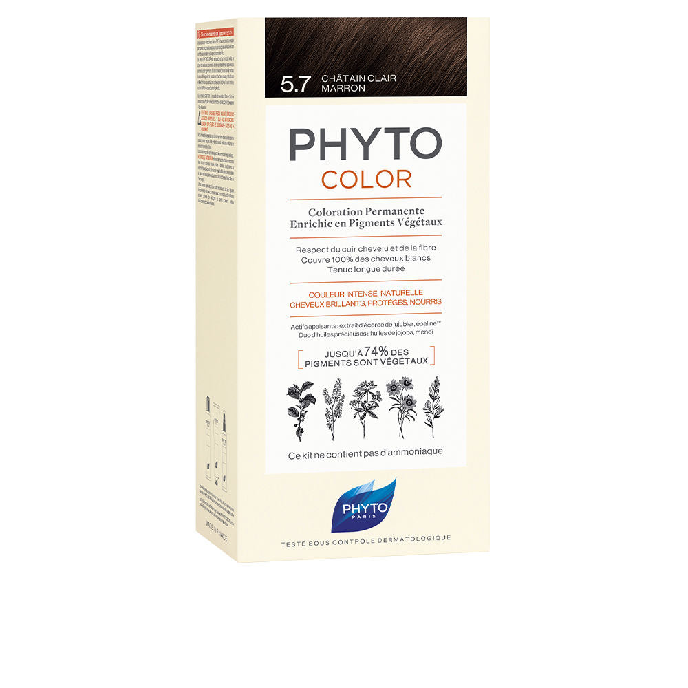 Light brown botanical gel hair colour tube; cream-gel texture, 4 units