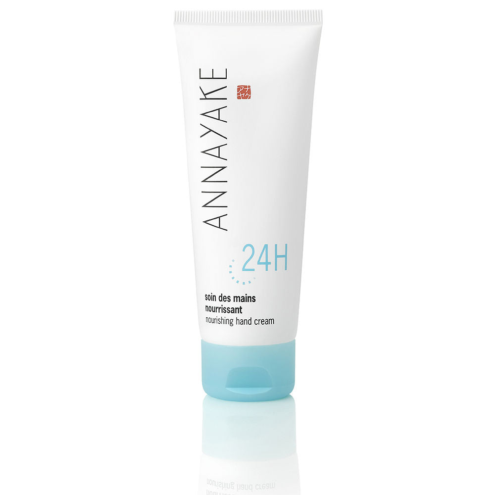75 ml tube of rich 24H hand cream, white tube with refined finish