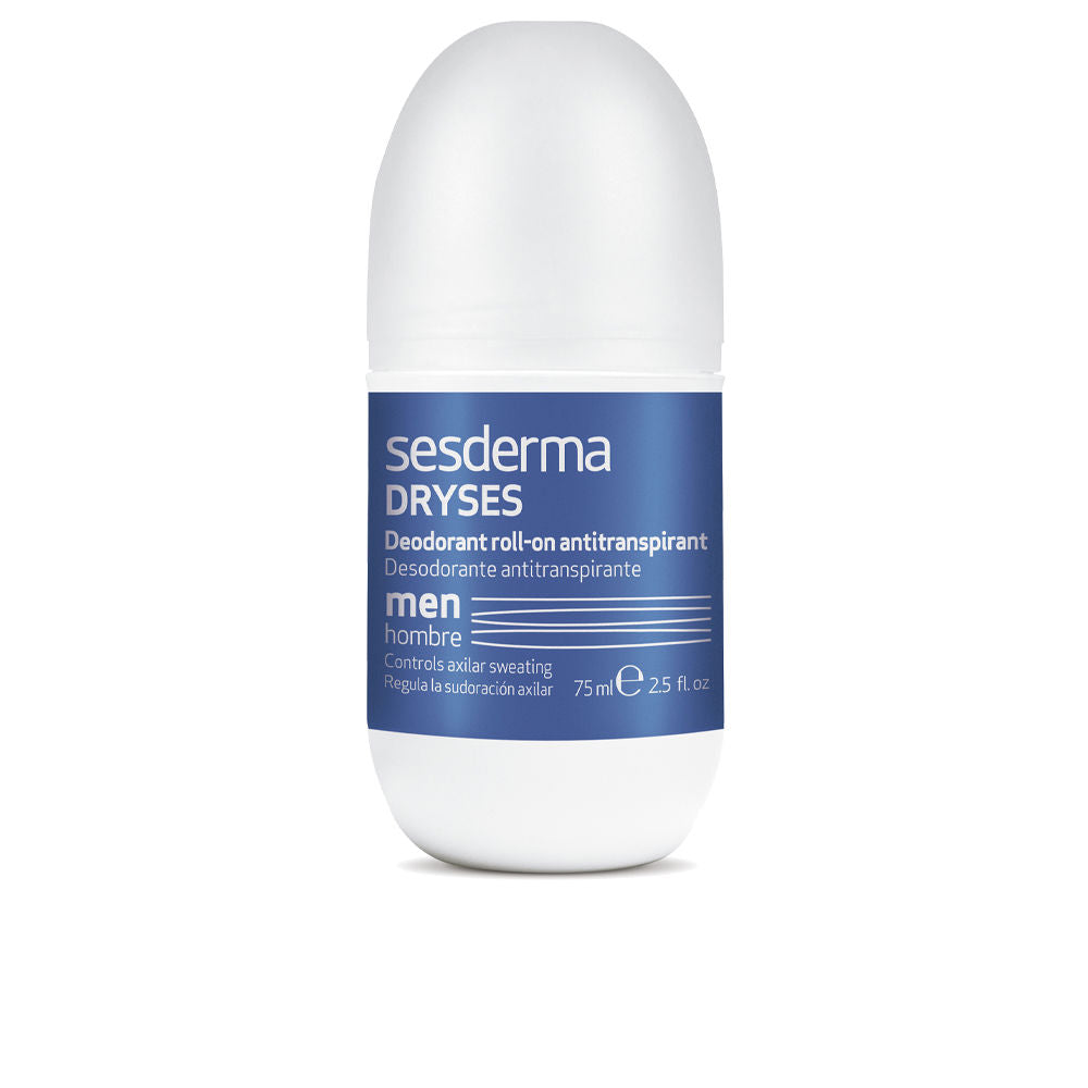75 ml antibacterial roll‑on deodorant for Man, clear formula in white bottle
