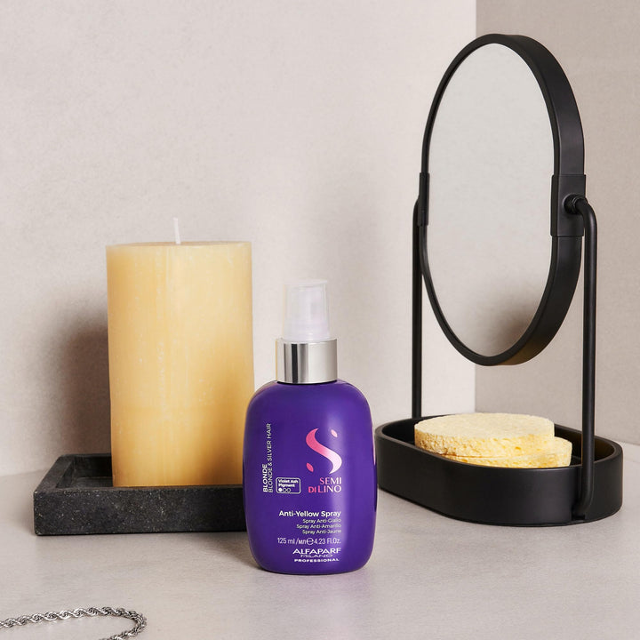 125 ml purple toning leave‑in spray for neutralising yellow tones in blonde and silver hair