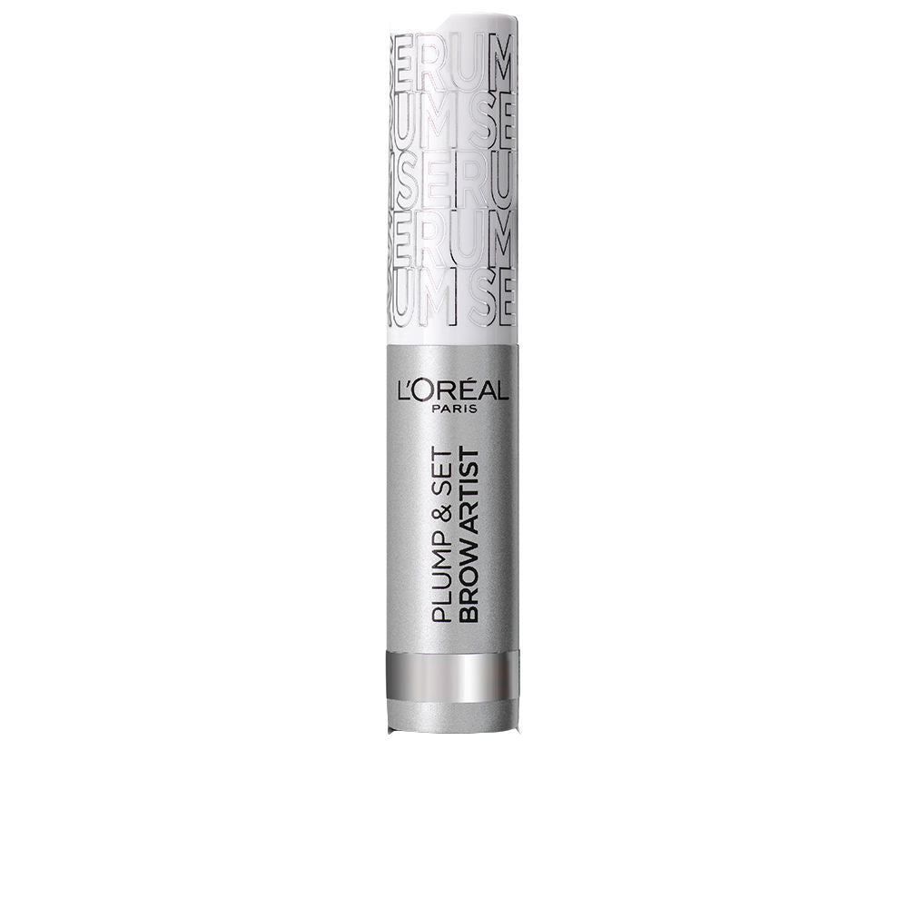Small transparent brow mascara tube with compact brush, 4.9 ml