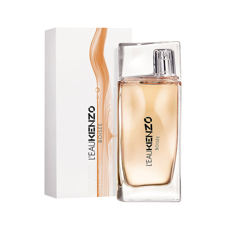 50 ml citrus aquatic woody Eau de Toilette in clear bottle with blue-tinted water effect