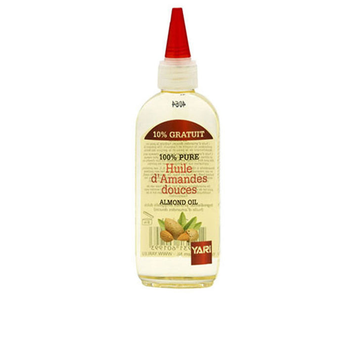 110 ml clear bottle of sweet almond oil for skin and hair care