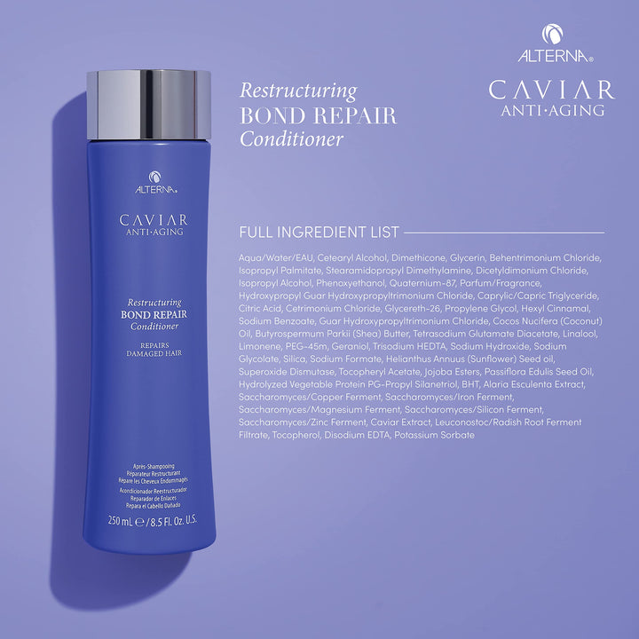 250 ml bottle of Caviar Restructuring Bond Repair Conditioner for damaged hair
