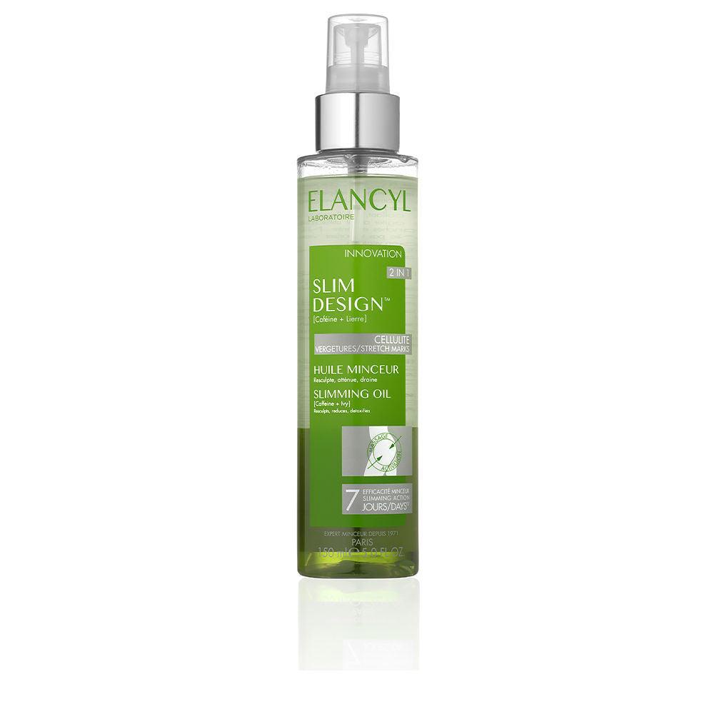 150 ml clear bifasic body oil bottle with golden camelina phase