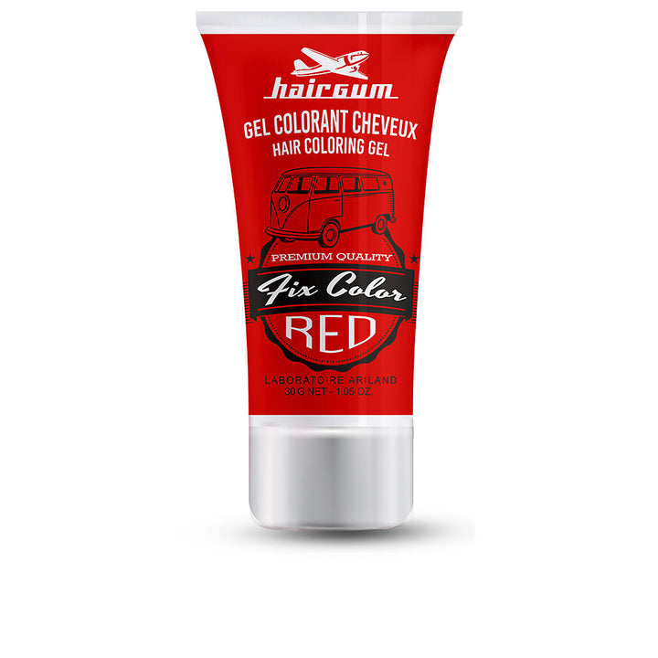 30 ml red temporary hair colour gel with foam applicator, quick‑dry formula