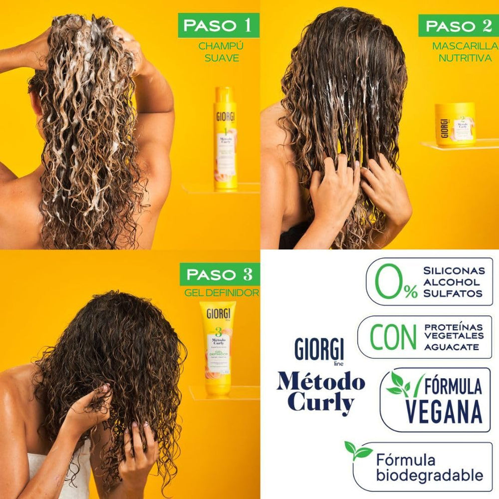 350 ml unisex shampoo bottle for curls, avocado and protein formula