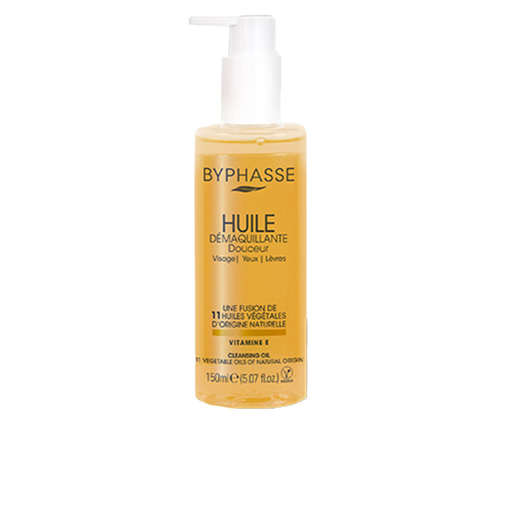 150 ml pump bottle of oil-to-milk cleanser with eleven plant oils, vegan