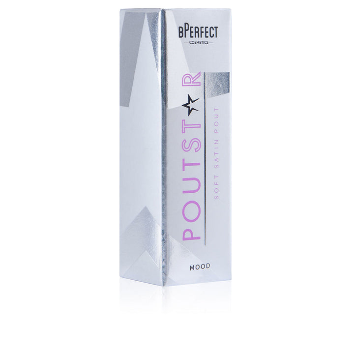 Satin cool-red lipstick bullet, 3.5 g, cream finish