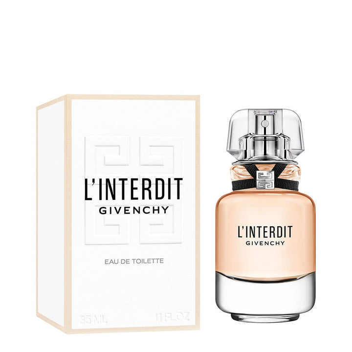 35 ml glass bottle Eau de Toilette with black ribbon and emblem