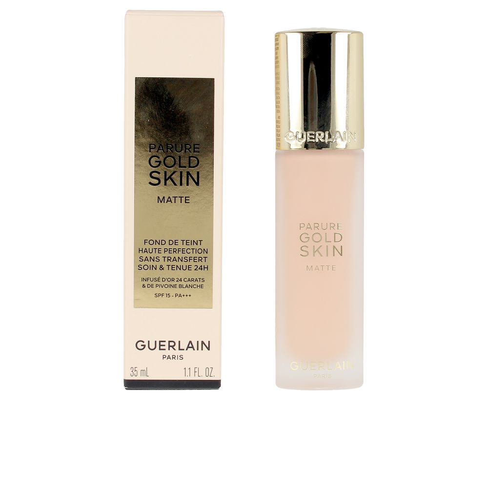 35 ml fluid matte foundation with micro‑gold and peony extract, 1C shade
