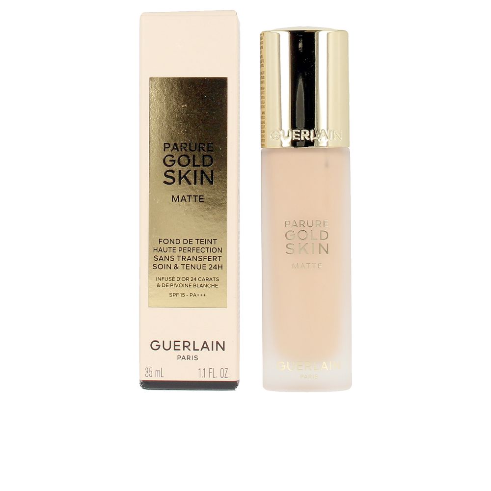 35 ml fluid matte foundation with micro‑gold and peony extract, 1C shade