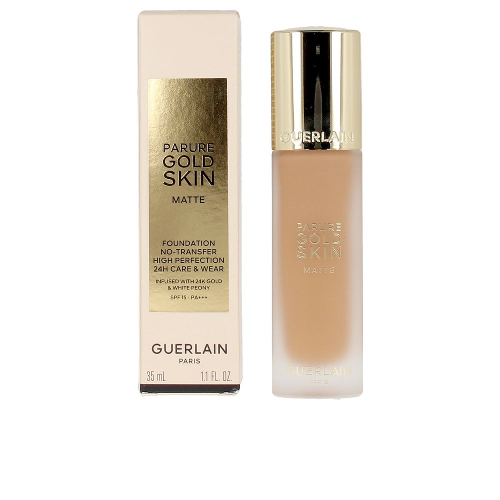 35 ml fluid matte foundation with micro‑gold and peony extract, 1C shade