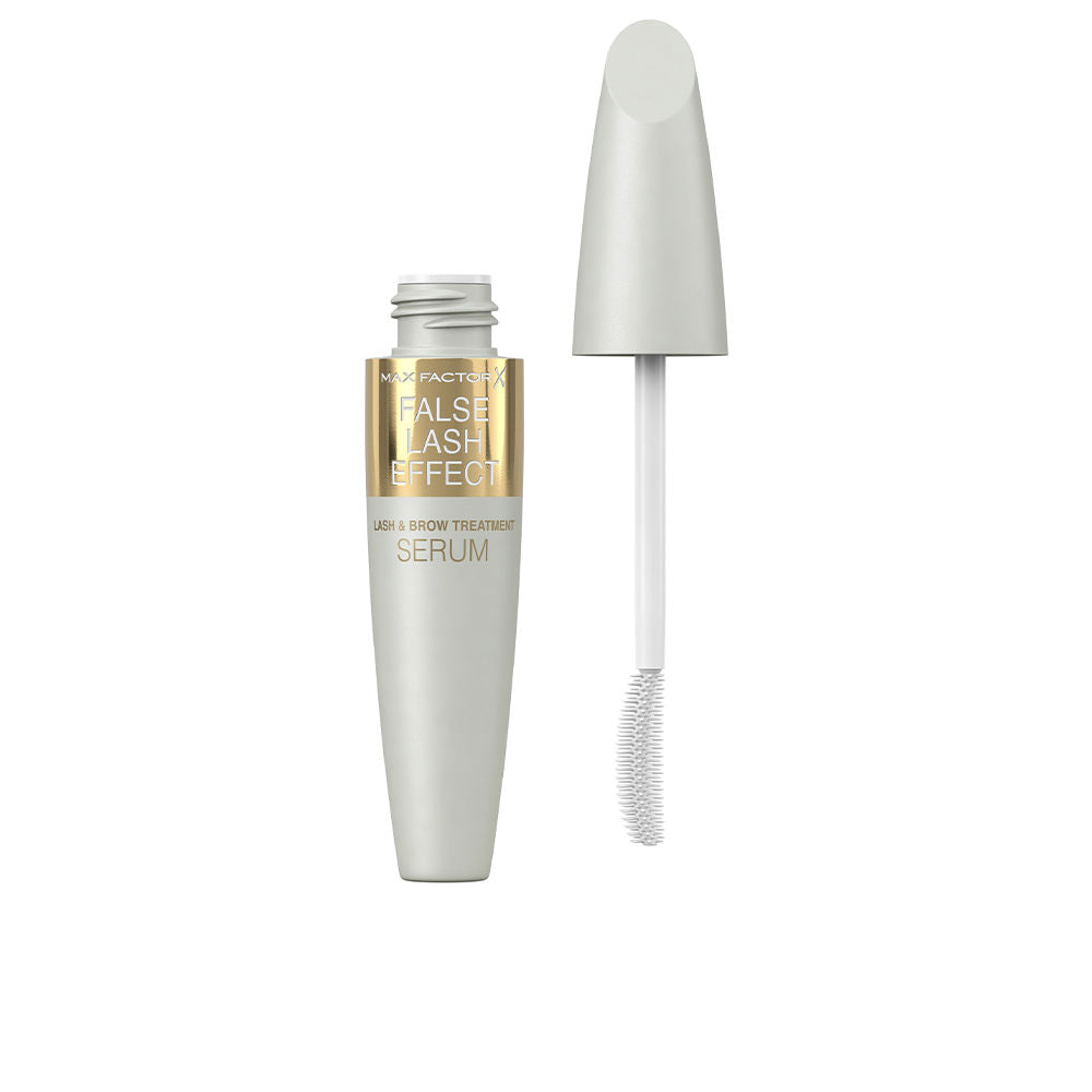 Small 13 ml clear bottle of lightweight lash serum with precision applicator