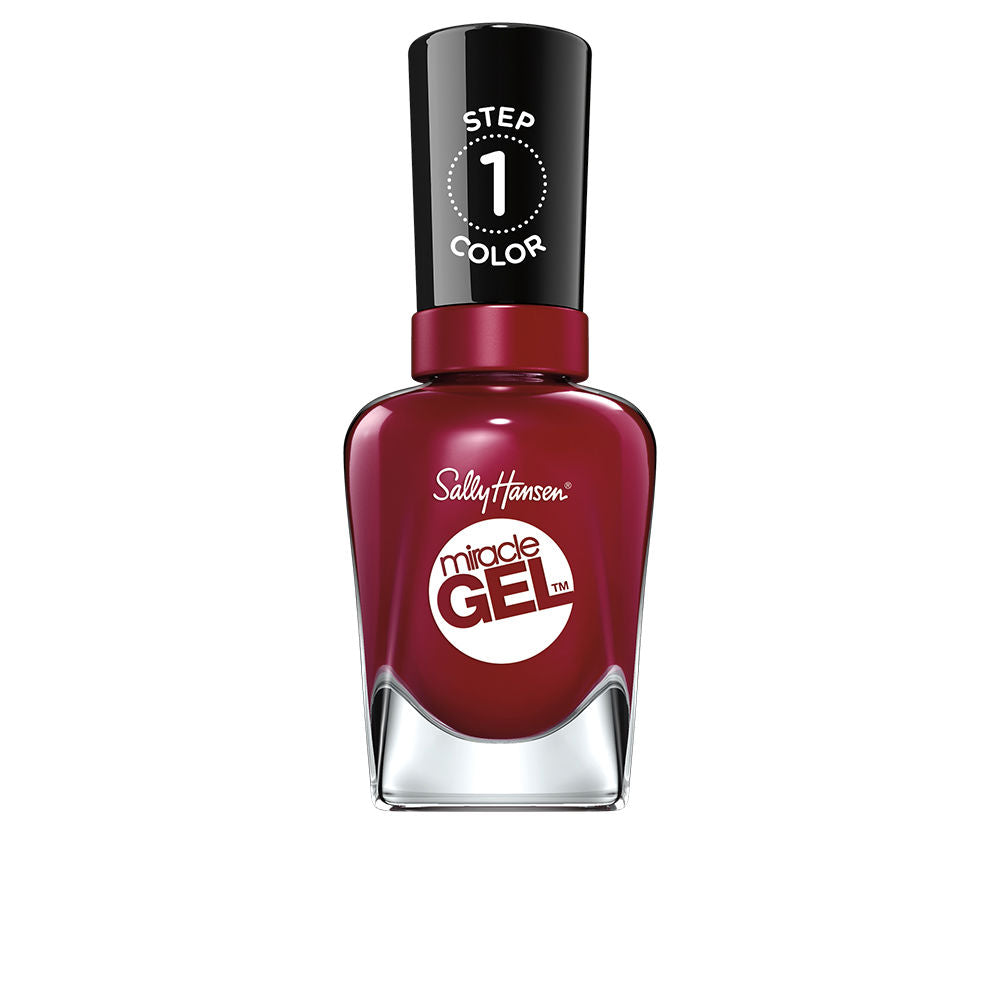 Bottle of deep fig two-step gel-finish nail polish, 14.7 ml, Unisex