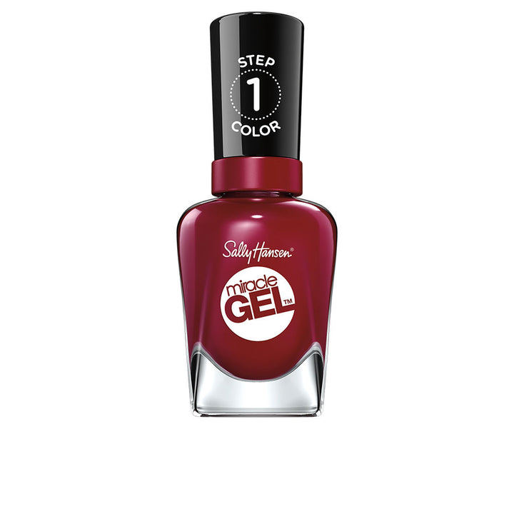 Bottle of deep fig two-step gel-finish nail polish, 14.7 ml, Unisex