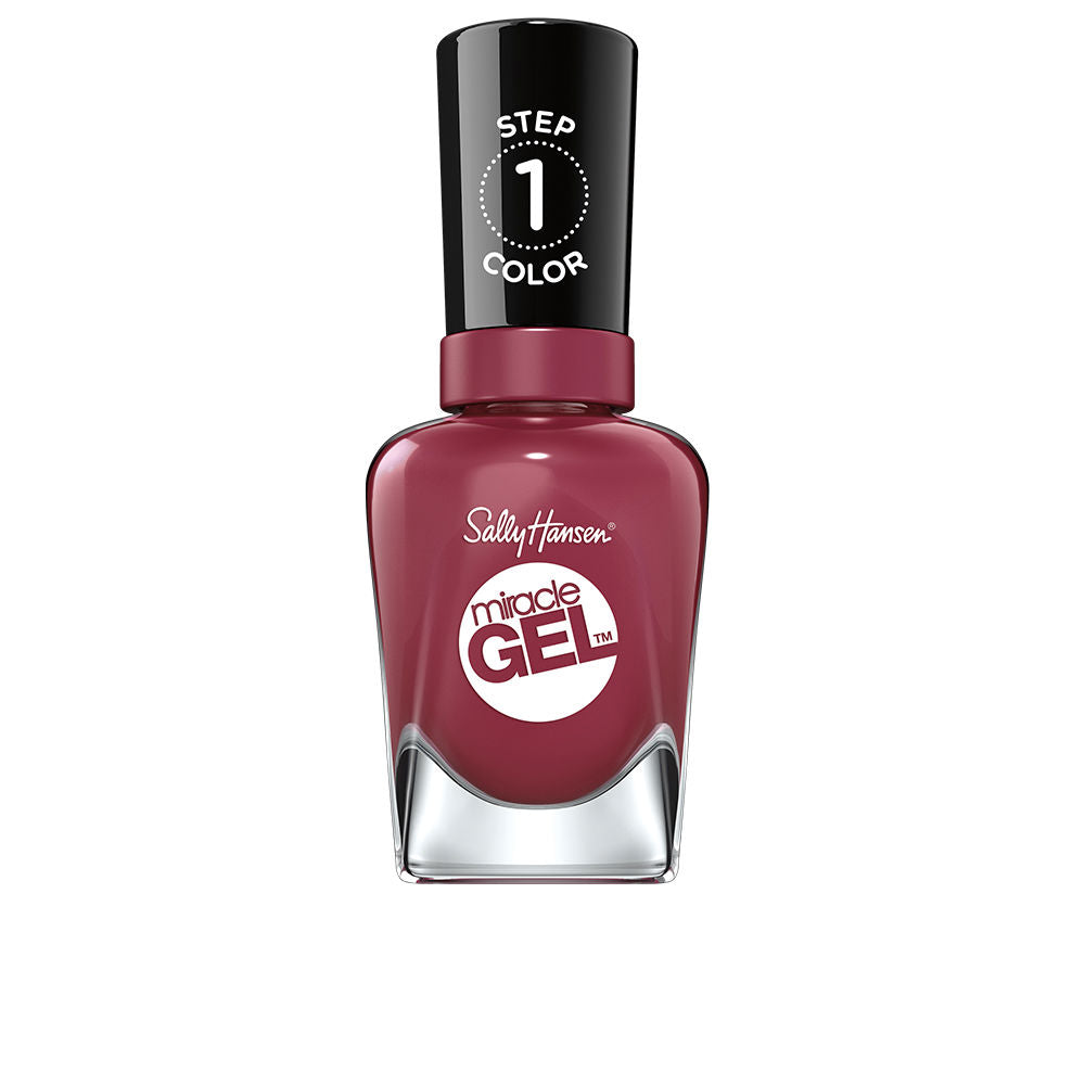 14.7 ml bottle of Beet Pray Love gel-finish nail polish, glossy red-berry shade