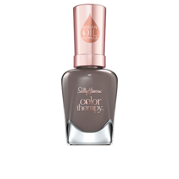 Slate‑grey nail polish bottle, 14.7 ml, argan oil formula