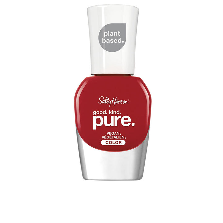 10 ml deep cherry vegan nail polish with recycled cap and plant brush