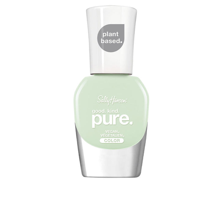 10 ml mint green nail polish bottle with recycled cap and plant brush