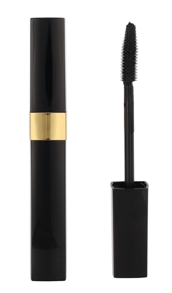 Black volumising mascara tube with elastomer brush, 6 g, Noir
