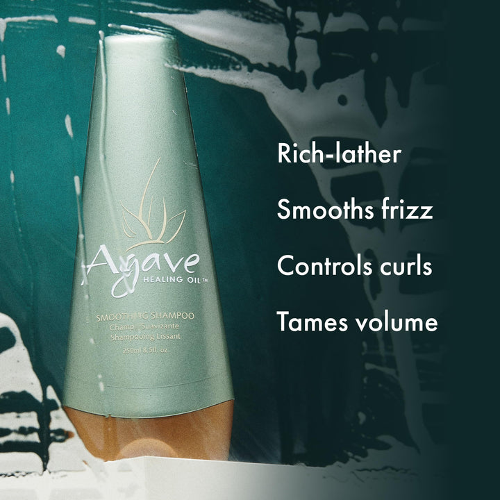 250 ml bottle of sulphate-free agave smoothing shampoo for Unisex use